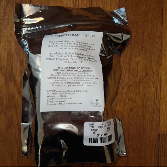 Tri-Coastal Design Vanilla Caramel Bath Fizzers Package of 5. NWT - Picture 2 of 5